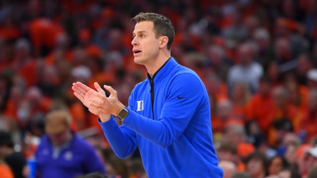 Duke basketball head coach Jon Scheyer